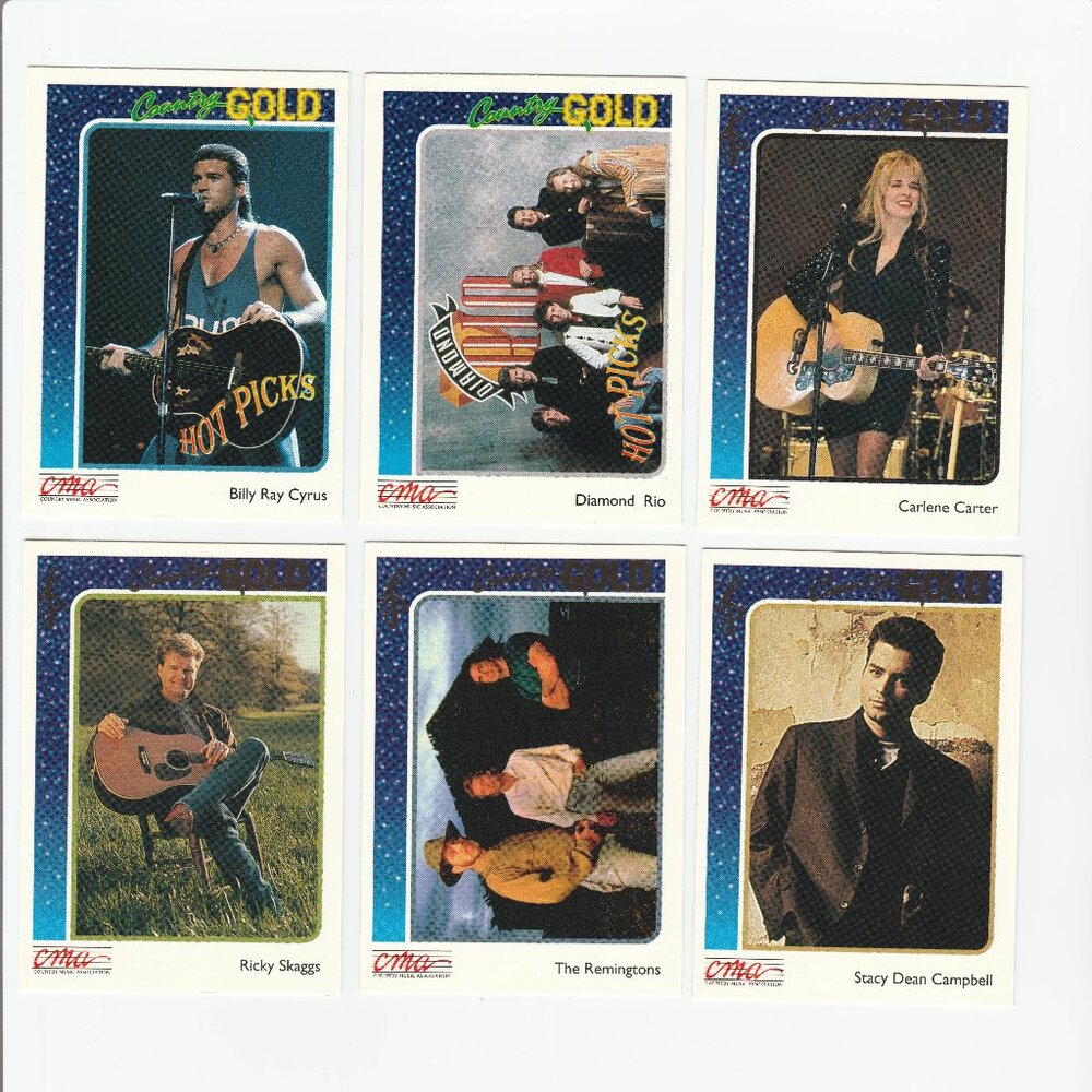 1992 Sterling Country Gold 13 Card Lot CMA Country Music Award Cards Rare
